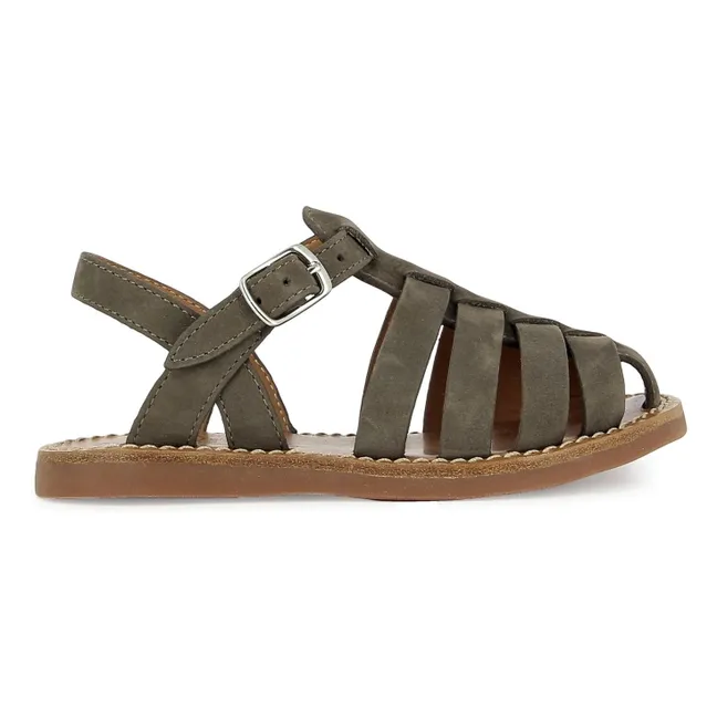 Sandalias de playa-Stitch Dad Nubuck | Khaki