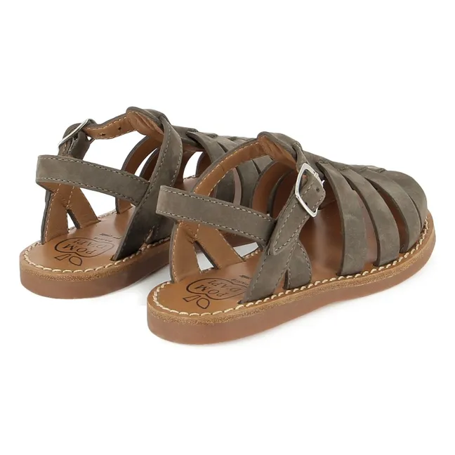 Sandalias de playa-Stitch Dad Nubuck | Khaki