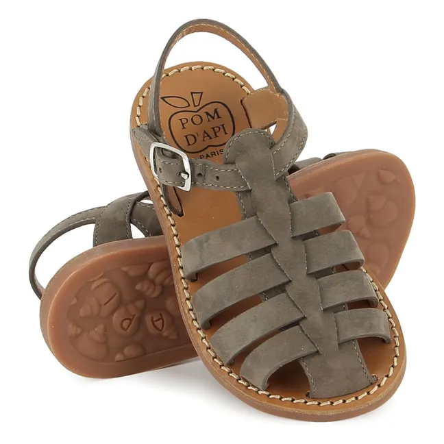 Sandalias de playa-Stitch Dad Nubuck | Khaki