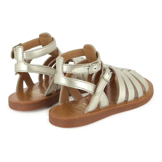 Plagette Gladiator Sandals | Silver