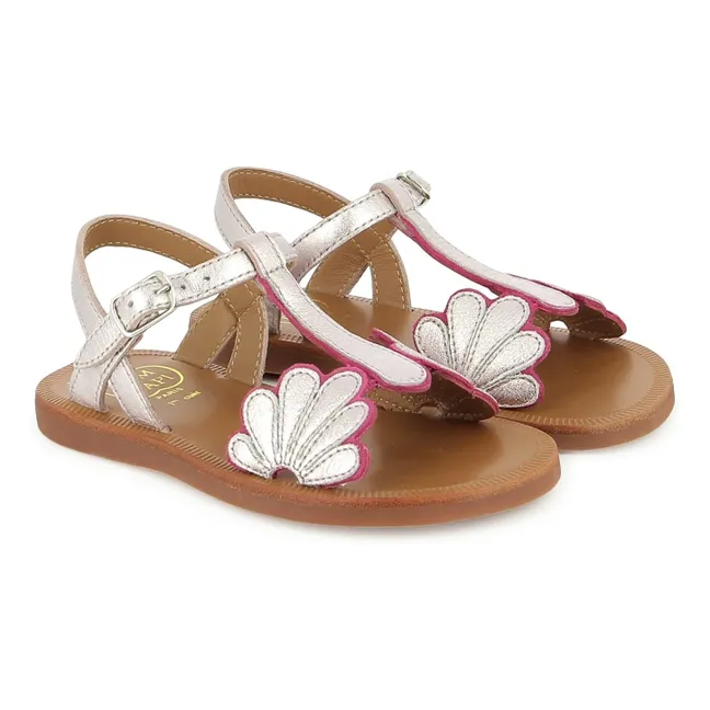 Sandales Plagette Bloom | Rose