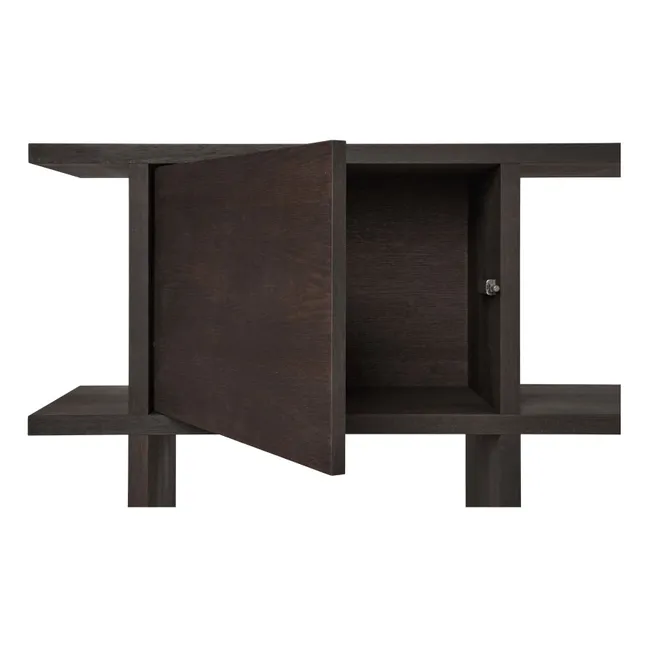 Wooden module for Kona bookcase | Dark Oak