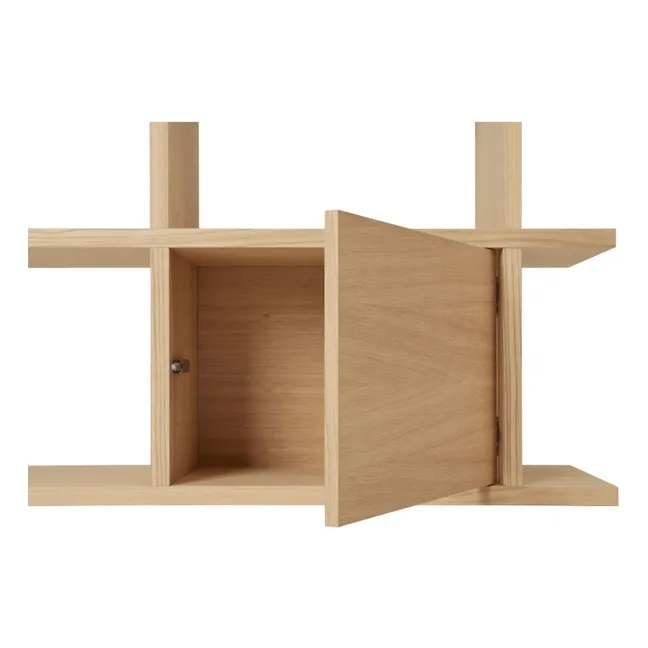 Wooden module for Kona bookcase | Light oak