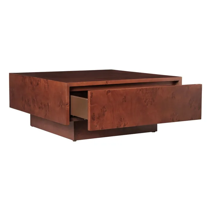 Table basse avec tiroir en bois FSC Blur Storage  | Bois foncé- Image produit n°3