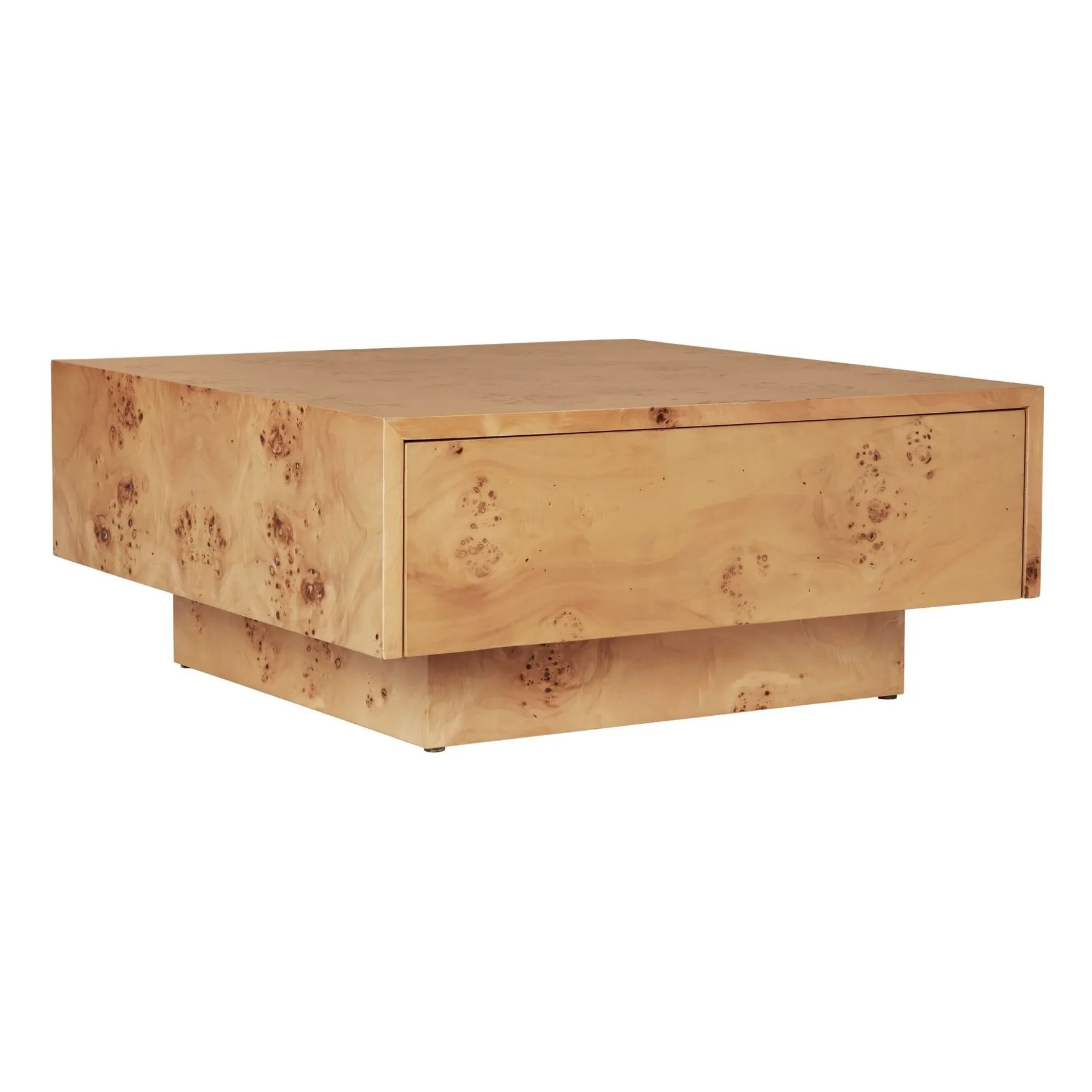Ferm Living Natural Coffee Table With Drawer In Fsc Blur Storage Wood