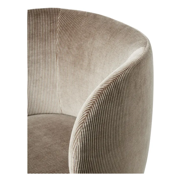 Chaise de bureau en velours Rico | Gris- Image produit n°3