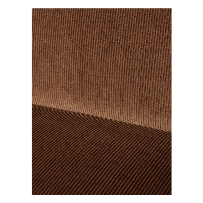 Sillón de terciopelo Buur  | Marrón