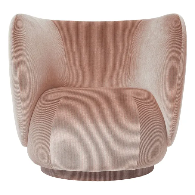 Rico velvet armchair | Blush