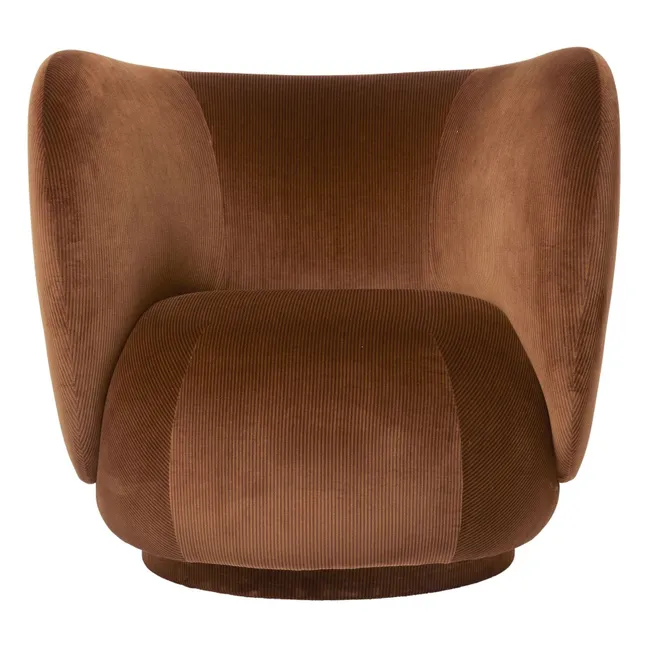 Rico velvet armchair | Rust