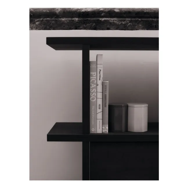 Wooden module for Kona bookcase | Dark Oak