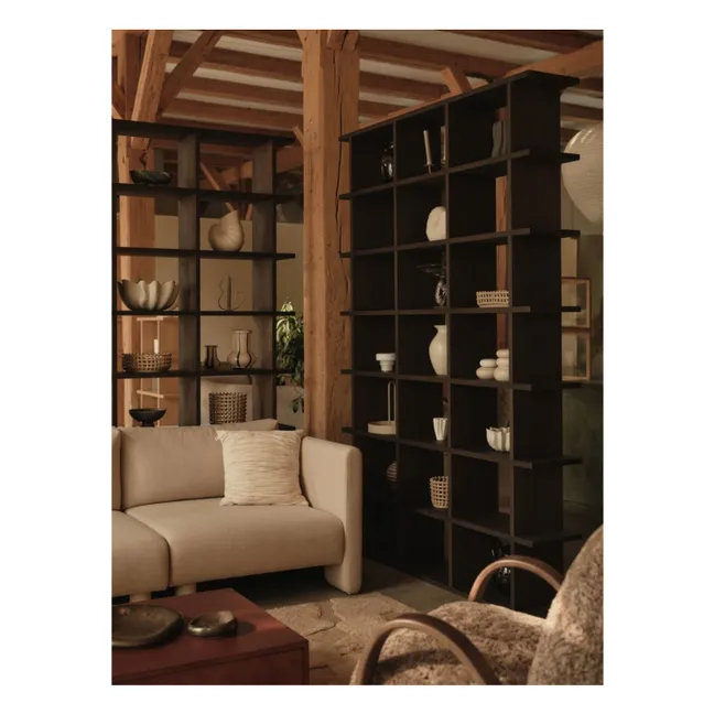 Bibliothèque en bois Kona | Chêne Foncé