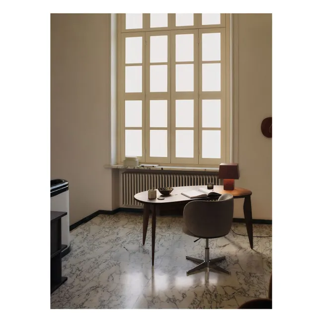Chaise de bureau en velours Rico | Gris