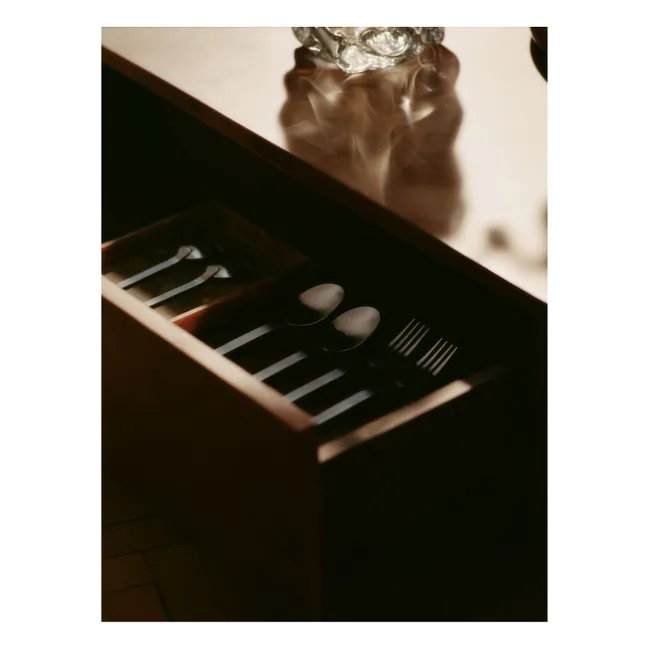 Table basse avec tiroir en bois FSC Blur Storage  | Bois foncé