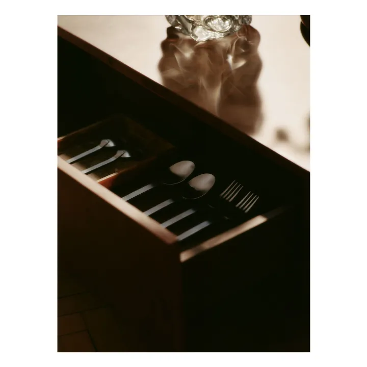 Table basse avec tiroir en bois FSC Blur Storage  | Bois foncé- Image produit n°6