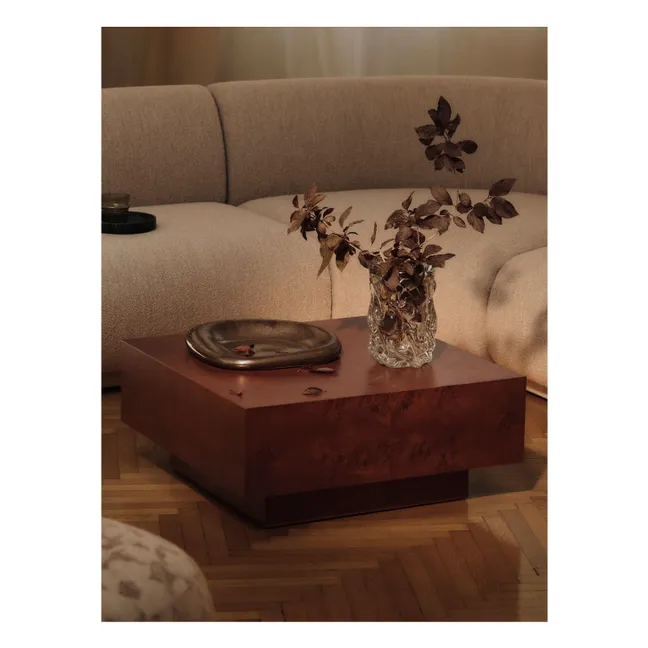 Table basse avec tiroir en bois FSC Blur Storage  | Bois foncé