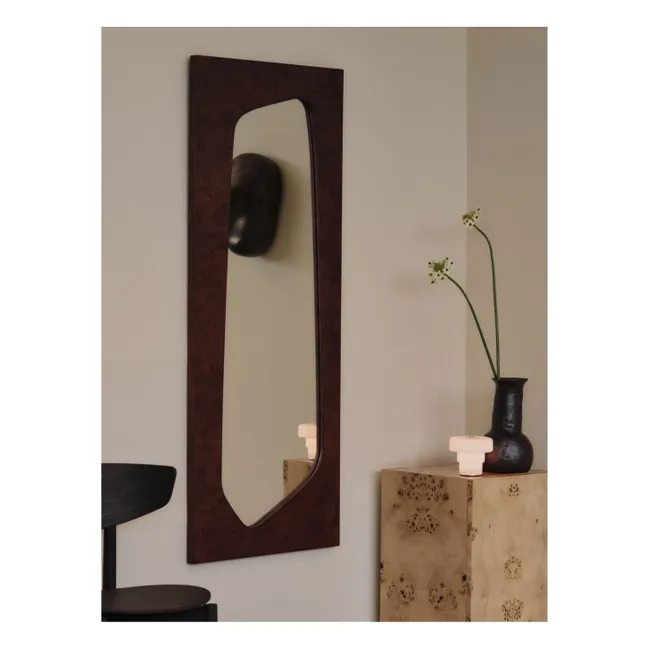 Espejo de madera de álamo FSC Folia | Bois foncé