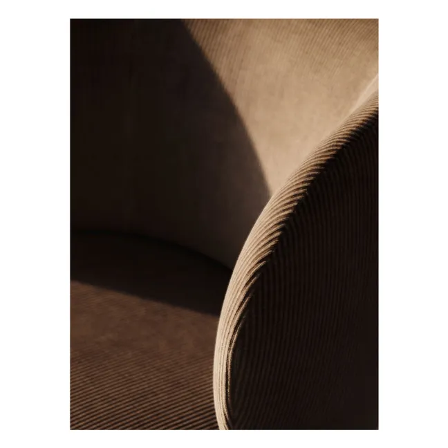 Chaise de bureau en velours Rico | Gris