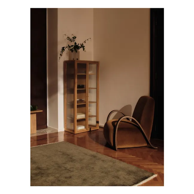 Sillón de terciopelo Buur  | Marrón