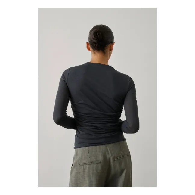 Camiseta de algodón Gaya | Azul Gris