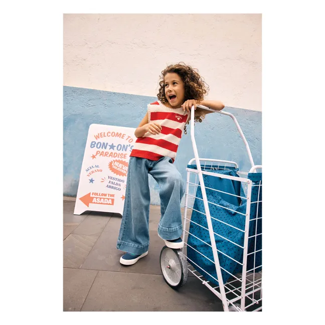 Camiseta de tirantes de punto a rayas Next | Rojo Bermellón