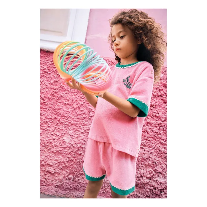 T-shirt Livia Eponge | Rose bonbon- Image produit n°1