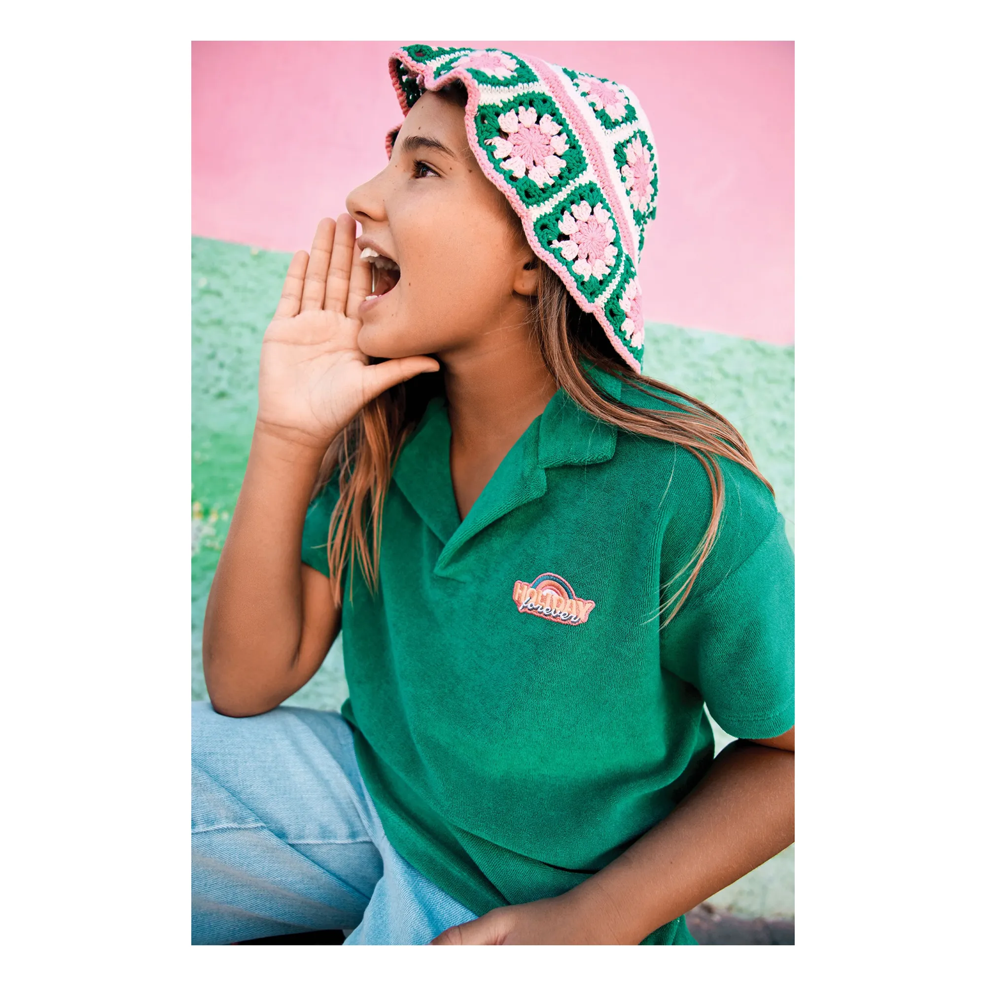 Polo Livio Pomme Eponge | Vert émeraude- Image produit n°5