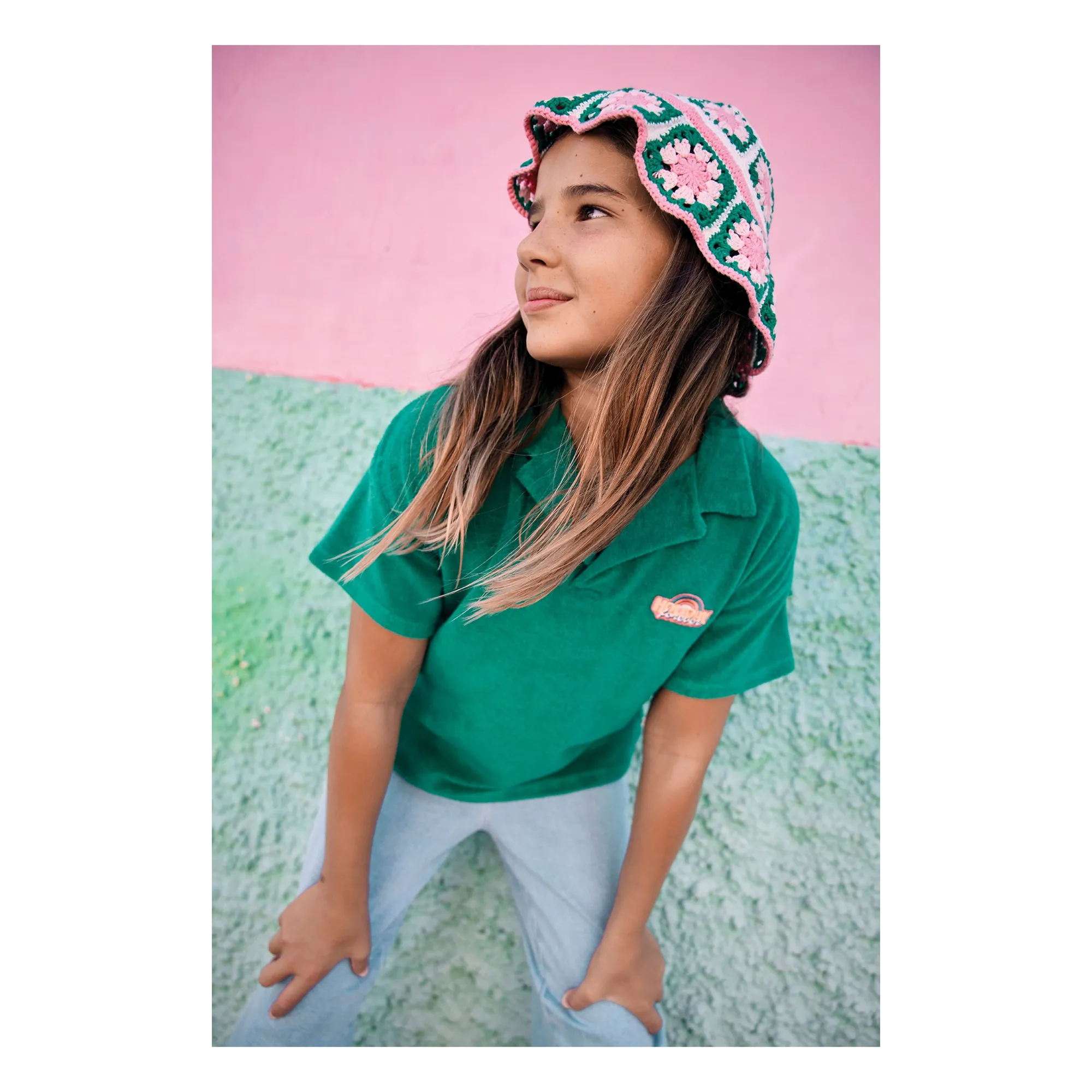 Polo Livio Pomme Eponge | Vert émeraude- Image produit n°1