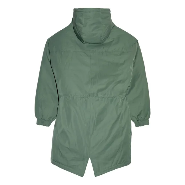 Parka Doublée Zebra Fibres Recyclées | Vert canard