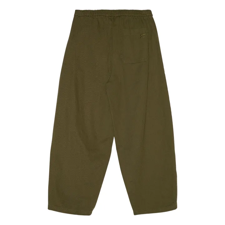 Pantalon Balloon Brodé Gianna Twill | Vert kaki- Image produit n°3