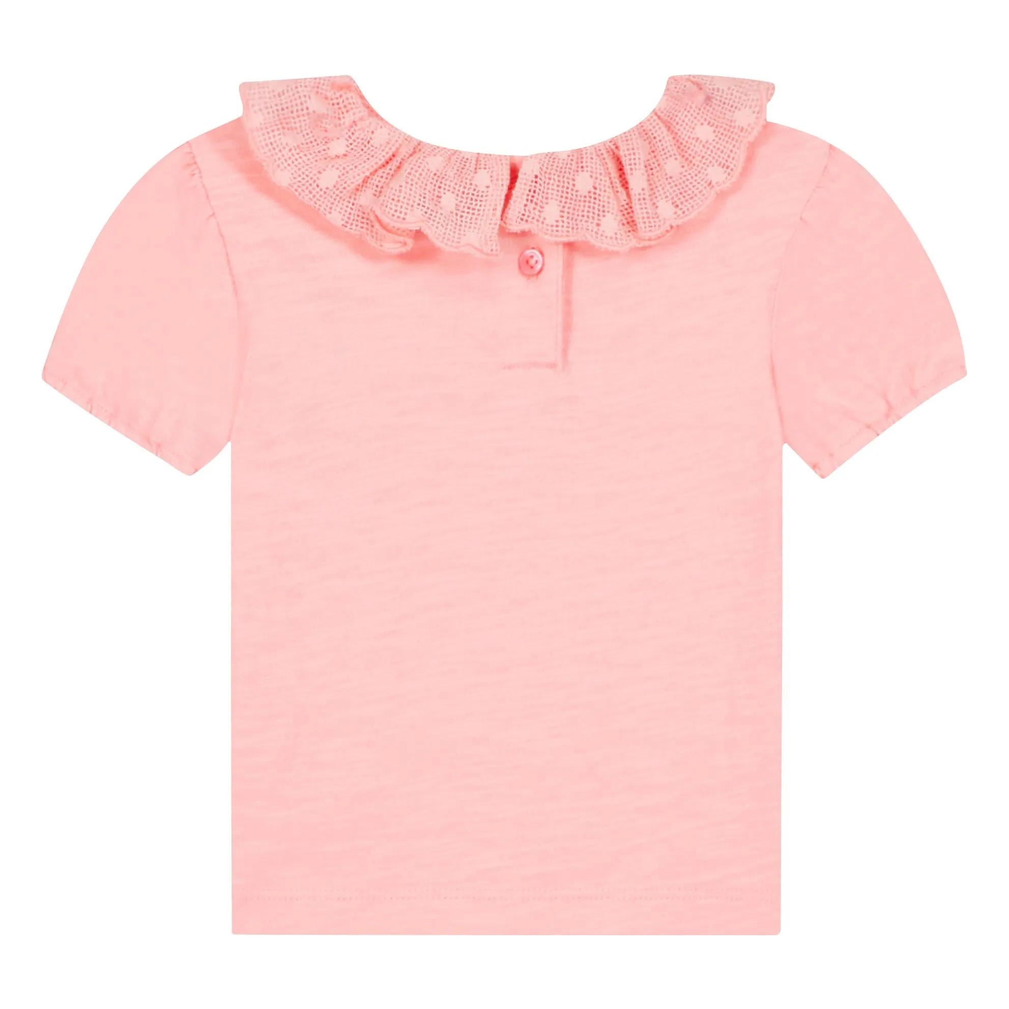 T-shirt Col Brodé Niris Bébé | Rose poudré- Image produit n°2