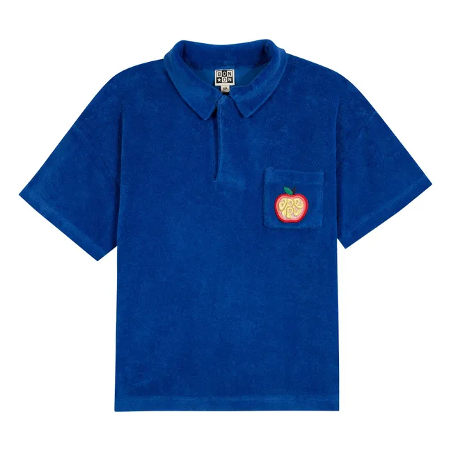 Livio apple terry polo shirt | Dark Blue