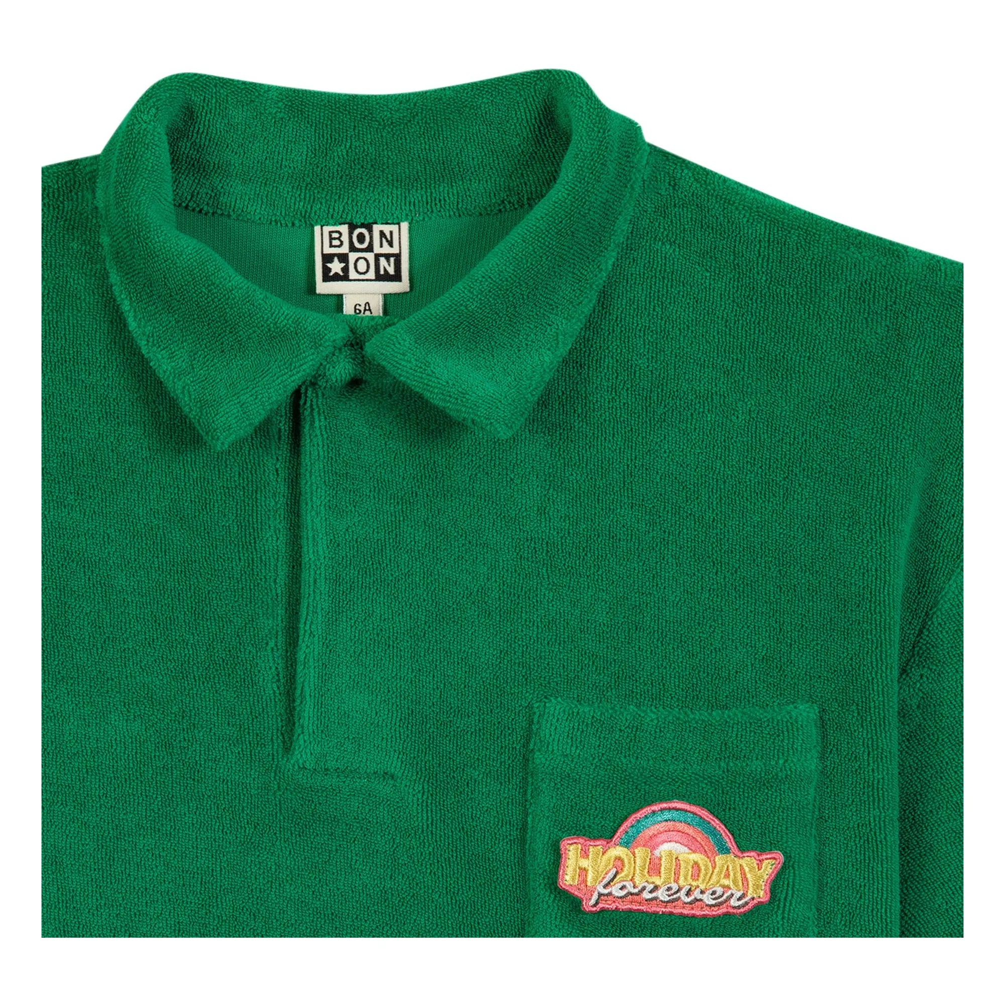 Polo Livio Pomme Eponge | Vert émeraude- Image produit n°3