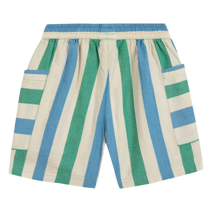 Bermuda Poches Lois Rayé | Ecru- Image produit n°2