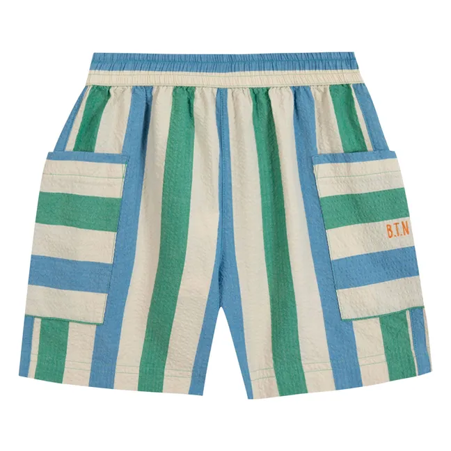 Bermuda a righe con tasche Lois | Ecru