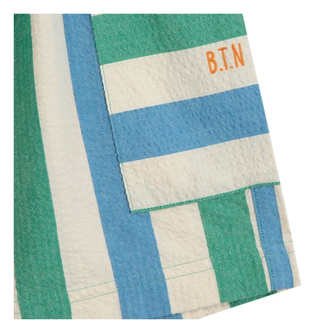 Bermuda a righe con tasche Lois | Ecru