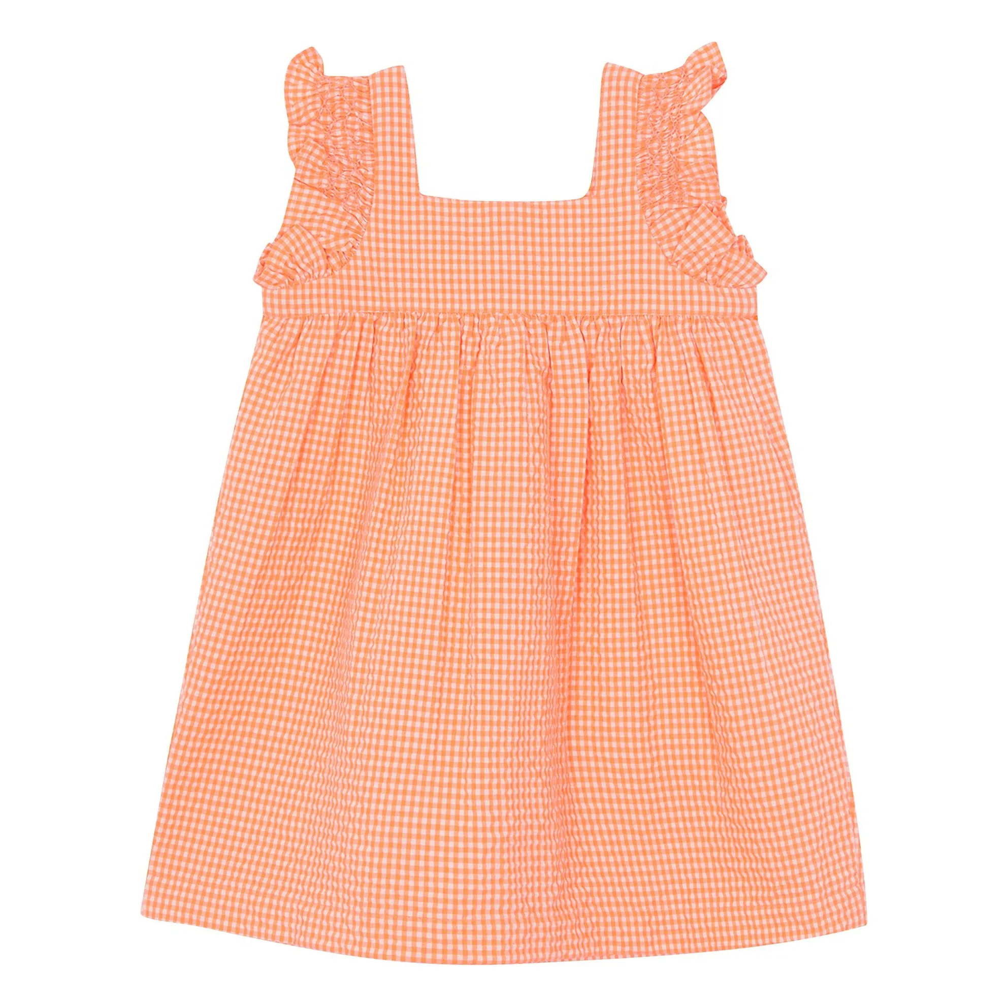 Robe Nonna Carreaux | Saumon- Image produit n°2