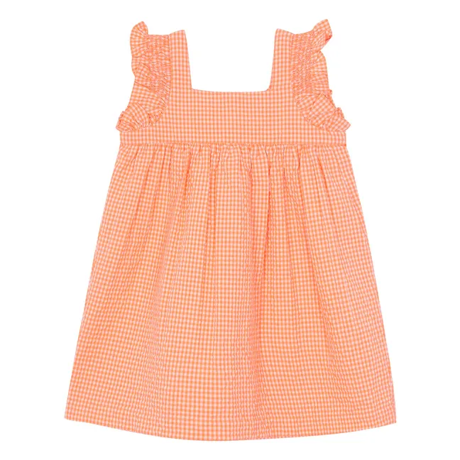 Robe Nonna Carreaux | Corail