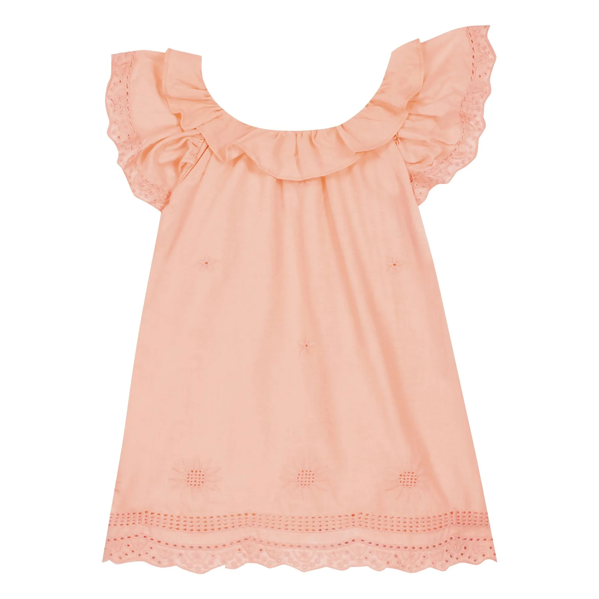 Robe Brodée Anna | Rose poudré- Image produit n°0