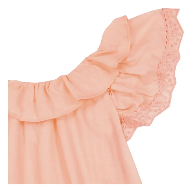 Anna Embroidered Dress | Powder pink