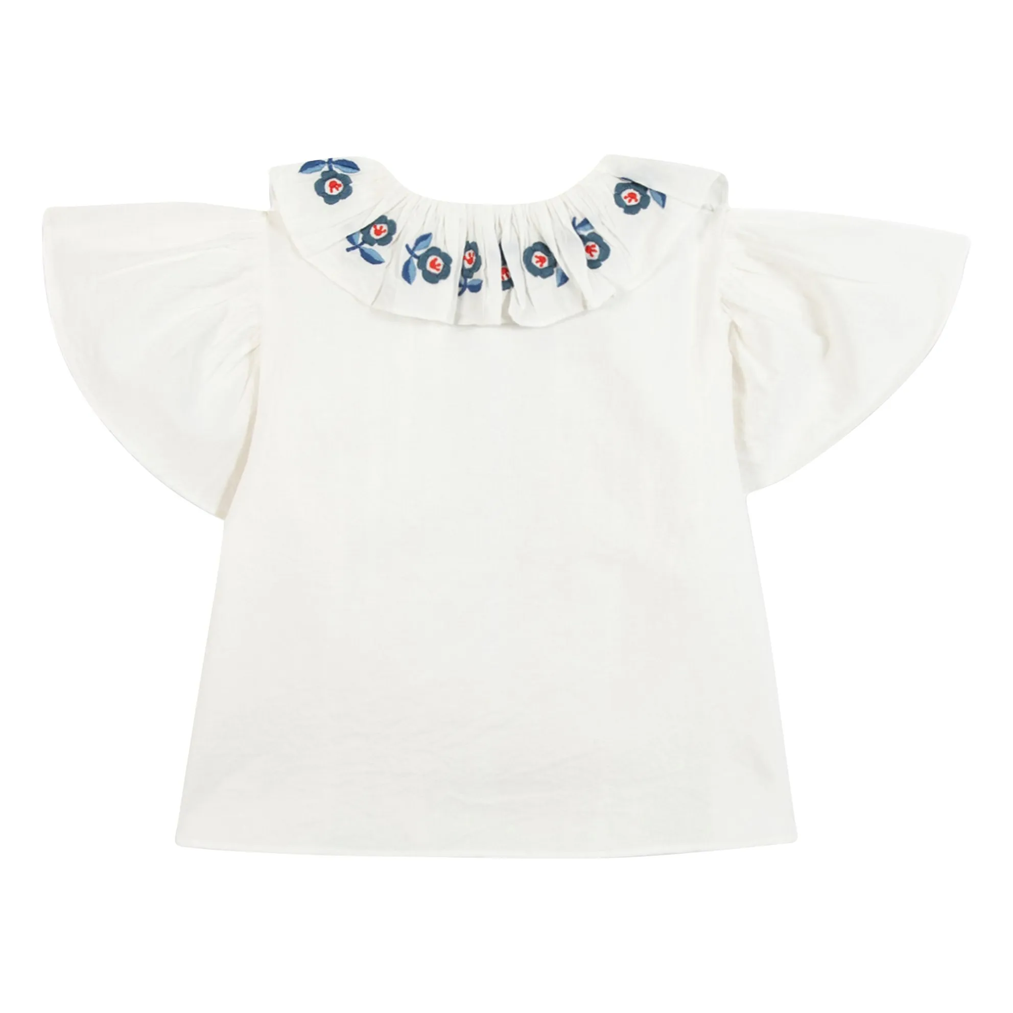 Blouse Col Brodé Nancy | Ecru- Image produit n°2