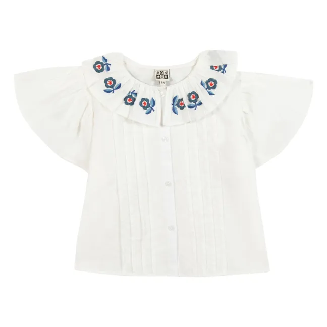 Blusa Nancy Cuello Bordado | Crudo