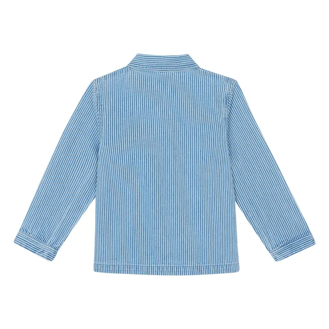 Sobrecamisa de rayas noventeras | Azul