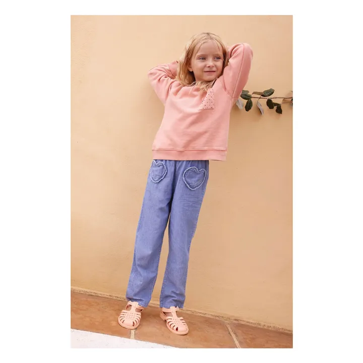 Jean Poches Cœur Buck | Bleu- Image produit n°0