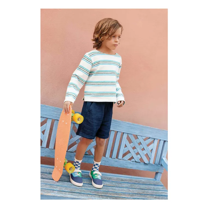 Chaussettes Damier | Bleu roi- Image produit n°0