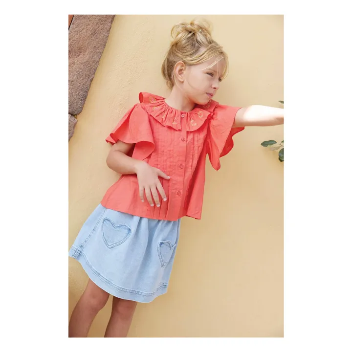 Jupe Denim Douchka | Bleu Clair- Image produit n°1