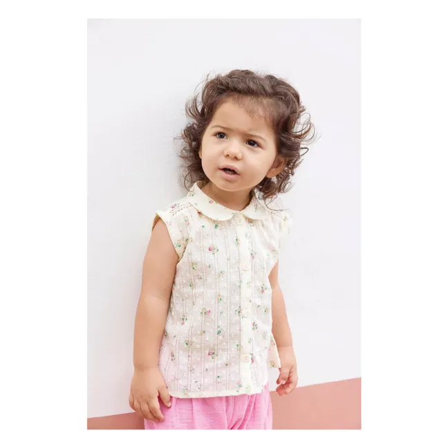 Claudine collar shirt Lorelei Bouquets | Ecru