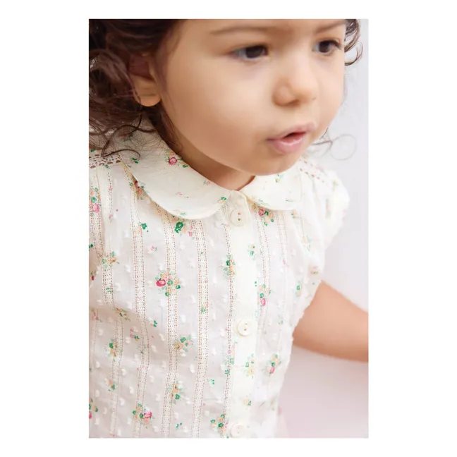 Chemise Col Claudine Lorelei Bouquets | Crème