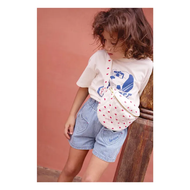 Hearts Banana Bag | Ecru