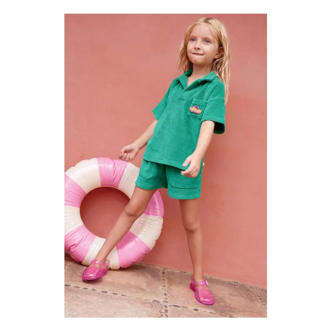 Nono Towelling Shorts | Emerald green
