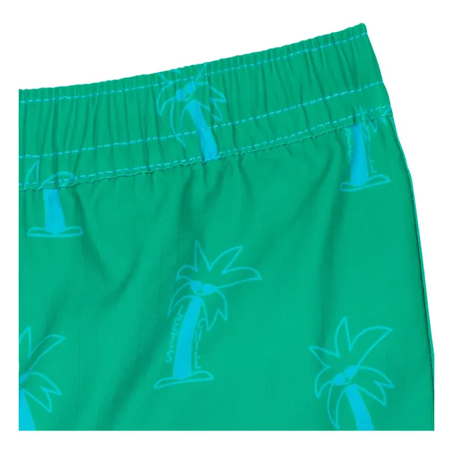 Short de Bain Palm Bébé | Vert émeraude